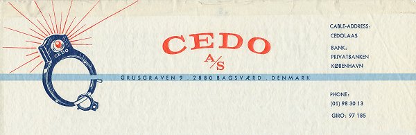 Cedo lettre head (1969)