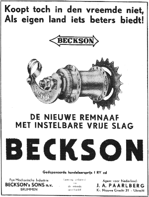 Beckson-Anzeige