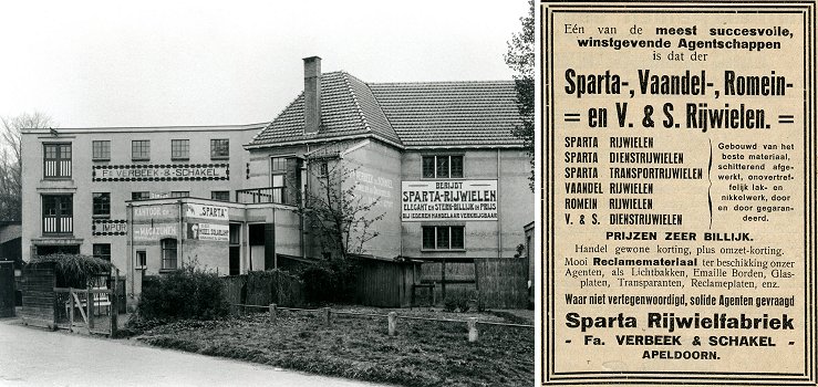 Hoofdstraat 171 en Sparta-advertentie 1927